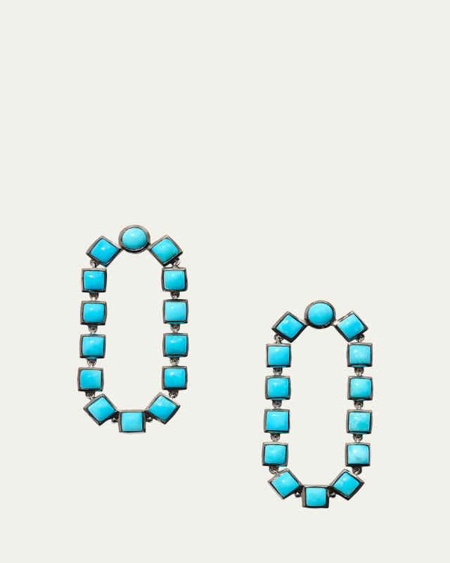 Loop Earrings in Turquoise